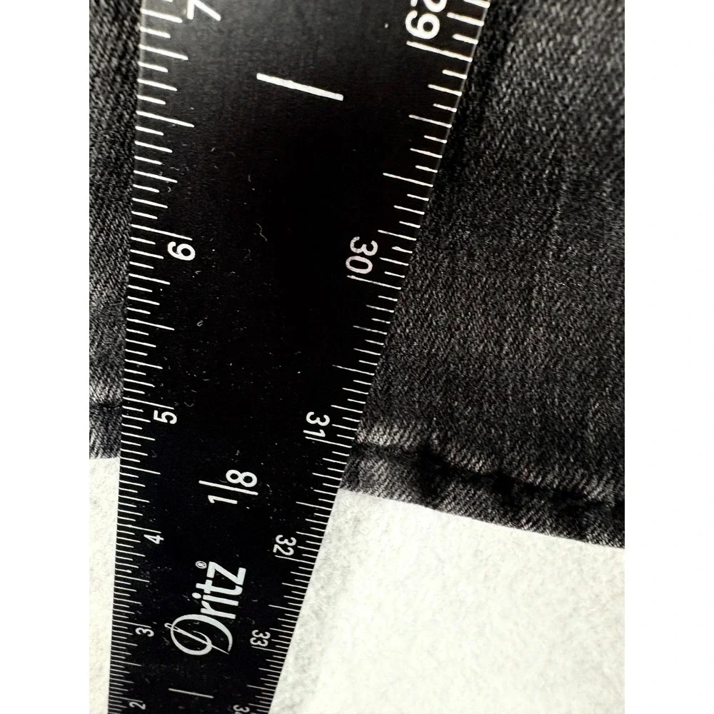 BKE Jake Straight Leg Jeans Mens 34x32 Washed Black Denim Rugged Faded Stretch